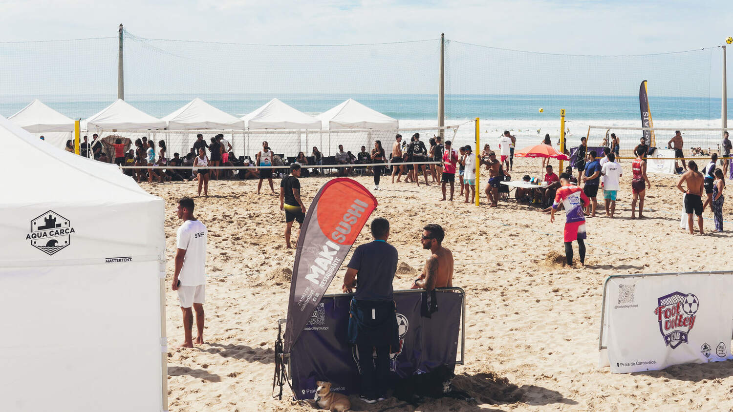 Footvolley player training on the beach